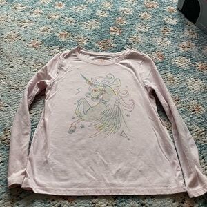 Cat & Jack Light Pink Unicorn Long Sleeve Tee